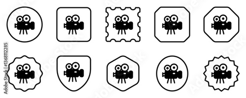 Editable film video camera, film production, studio vector icon. Movie, cinema, entertainment. Part of a big icon set family. Perfect for web and app interfaces, presentations, infographics, etc