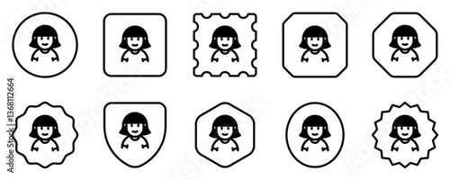Editable woman with bob haircut avatar vector icon. User, profile, identity, persona. Part of a big icon set family. Perfect for web and app interfaces, presentations, infographics, etc