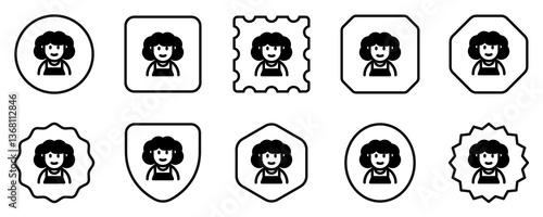 Editable middle aged woman avatar vector icon. User, profile, identity, persona. Part of a big icon set family. Perfect for web and app interfaces, presentations, infographics, etc