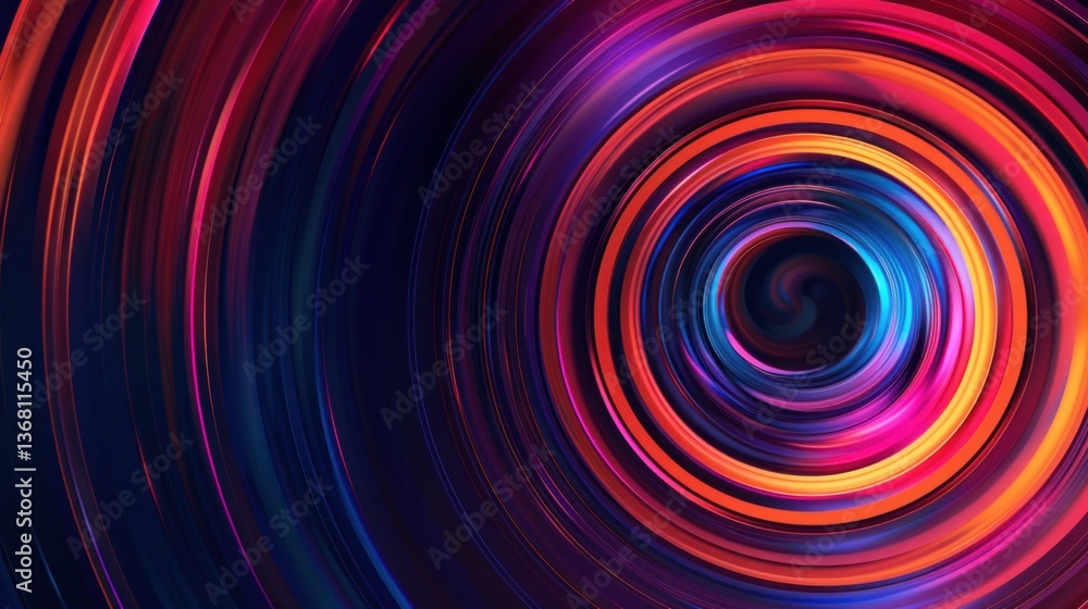 Obraz premium Abstract colorful circles on a dark background, creating a modern design.