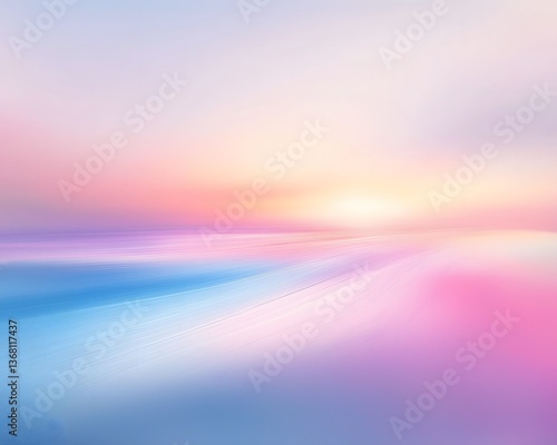 Pastel Sunset Horizon Abstract Background Texture Dreamy Colors