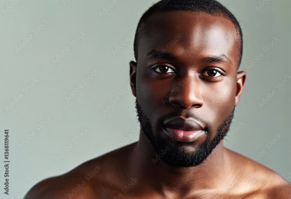 This portrait features an attractive african american man with a confident expression on a neutral background. This portrait features an attractive african american man with a confident expression on a neutral background.