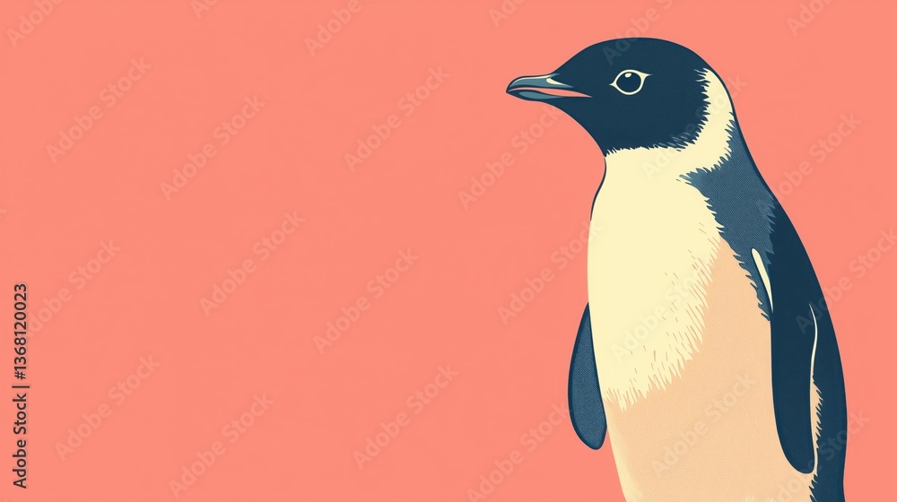 Fototapeta premium Business Corporate Mascots,Luxury Wealth Symbolism,Marketing Branding Concepts,Penguin Success The Ultimate Symbol of Penguin Success,Vision Penguin Success in Business and Finance