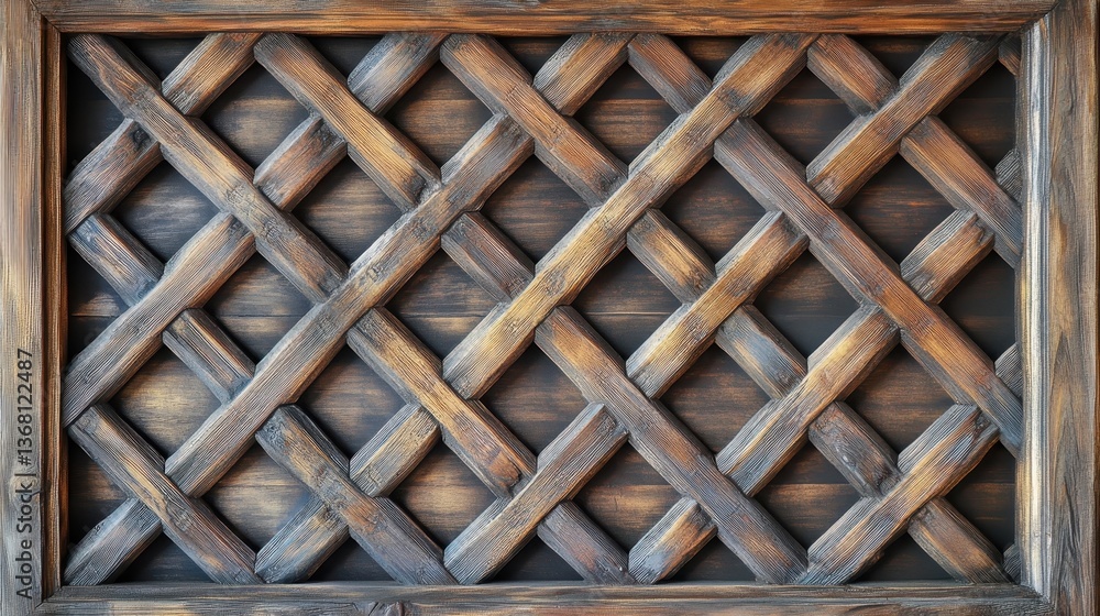 Rustic Wooden Lattice Pattern for Background or Decor Rustic Wooden Lattice Pattern for Background or Decor
