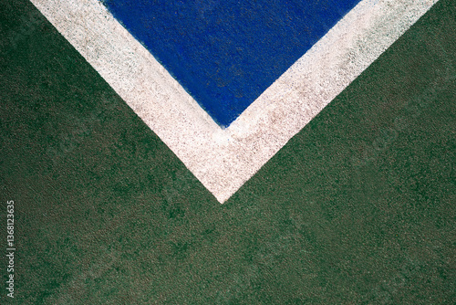 Blue and green floor color