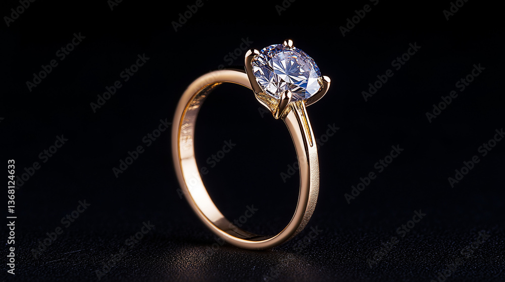 Timeless Brilliance: A stunning diamond ring, exuding luxury and elegance, set against a backdrop of deep black. Capturing the sparkle and allure of a timeless symbol. Timeless Brilliance: A stunning diamond ring, exuding luxury and elegance, set against a backdrop of deep black. Capturing the sparkle and allure of a timeless symbol.