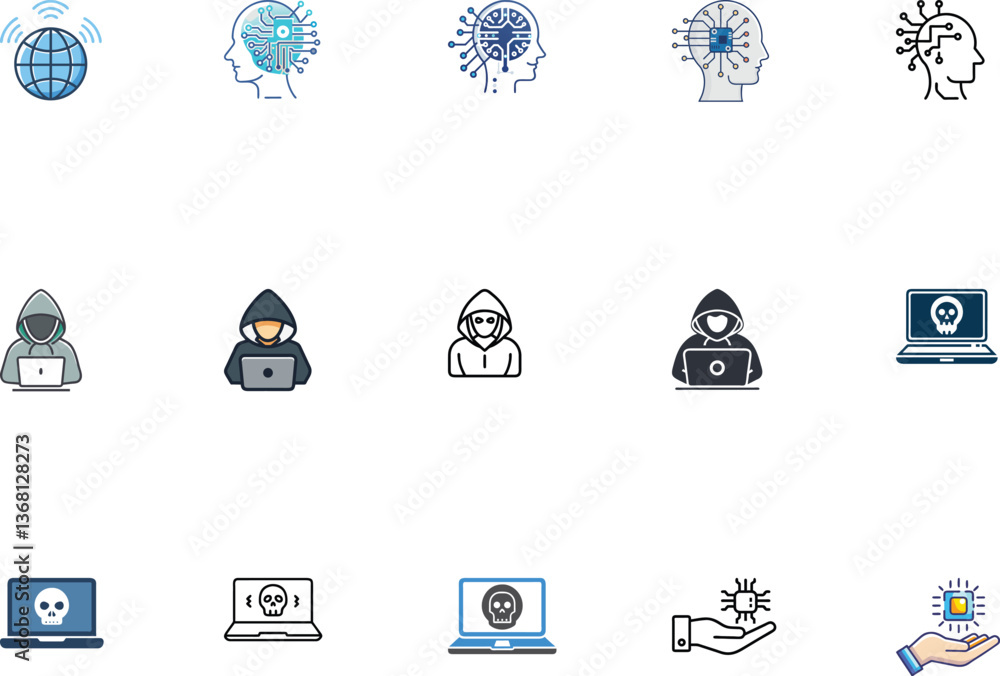 Fototapeta premium Comprehensive Icon Analysis and Insights.