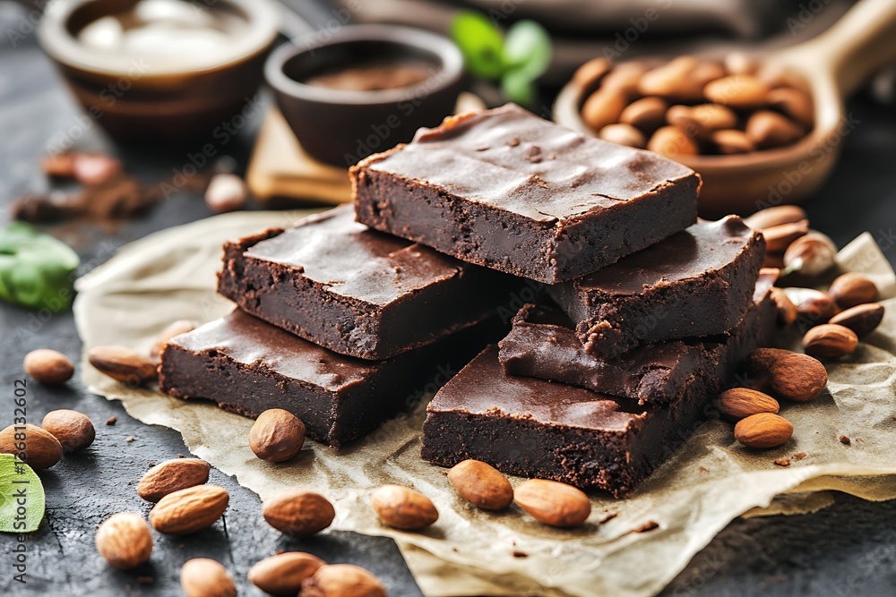 Chocolate Brownies with Almonds - A Sweet Treat Chocolate Brownies with Almonds - A Sweet Treat