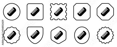 Editable hair comb vector icon. Barbershop, lifestyle, grooming. Part of a big icon set family. Perfect for web and app interfaces, presentations, infographics, etc