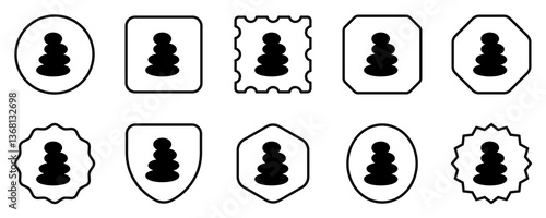 Editable stone balancing, zen, stack vector icon. Wellness, spa, relaxation. Part of a big icon set family. Perfect for web and app interfaces, presentations, infographics, etc