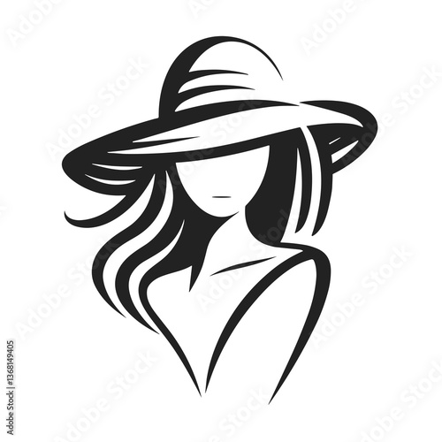 silhouette of a girl in a hat