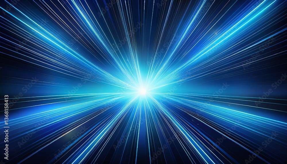 Obraz premium blue light burst explosion for background