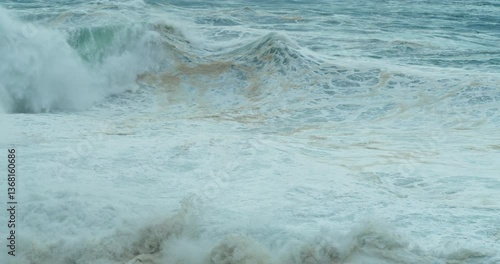 Epic Big Waves Crashing at Nazaré – Dramatic Ocean Power and Coastal Fury - Surf