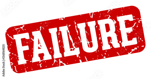 failure rectangular sign. failure stamp