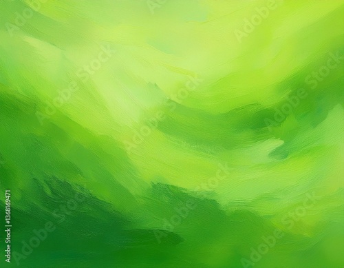 a wide flat surface of green watercolor with soft brush strokes and blending effects creating an abstract background or texture light to dark shades of lime green on textured canvas