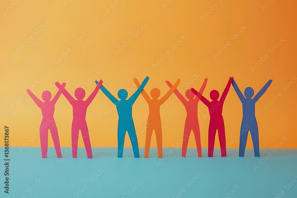 Colorful Paper People Celebrating Unity and Friendship11 Colorful Paper People Celebrating Unity and Friendship11
