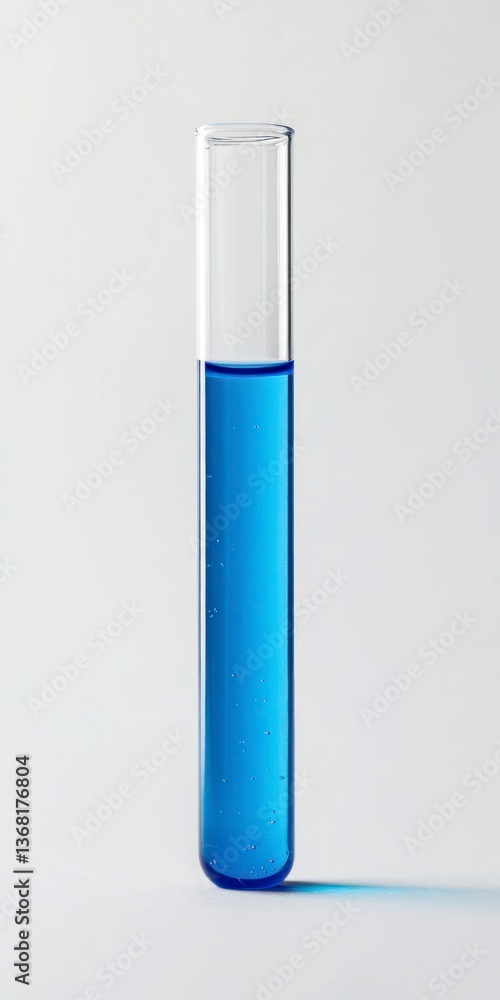 Test Tube with Blue Liquid Laboratory Experiment Minimalist Still Life Test Tube with Blue Liquid Laboratory Experiment Minimalist Still Life
