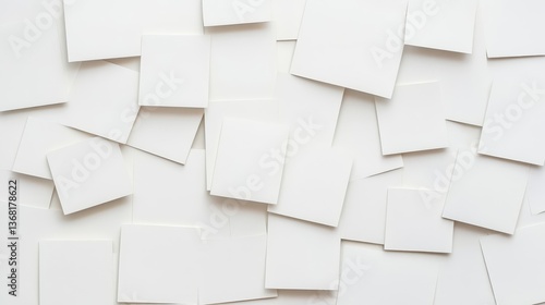 Wallpaper Mural White Blank Sticky Notes on Plain Background for Creative Use Torontodigital.ca