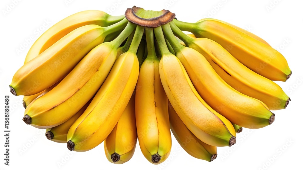 A Bunch of Ripe Yellow Bananas Ready to Eat, Fresh from the Farm A Bunch of Ripe Yellow Bananas Ready to Eat, Fresh from the Farm