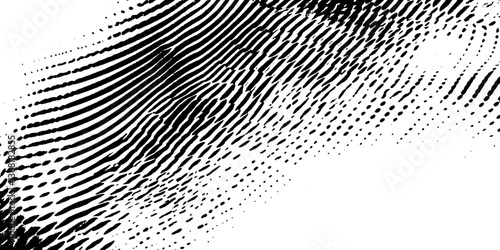 Abstract Dot Gradient Pattern with Geometric Lines and Grain Noise.