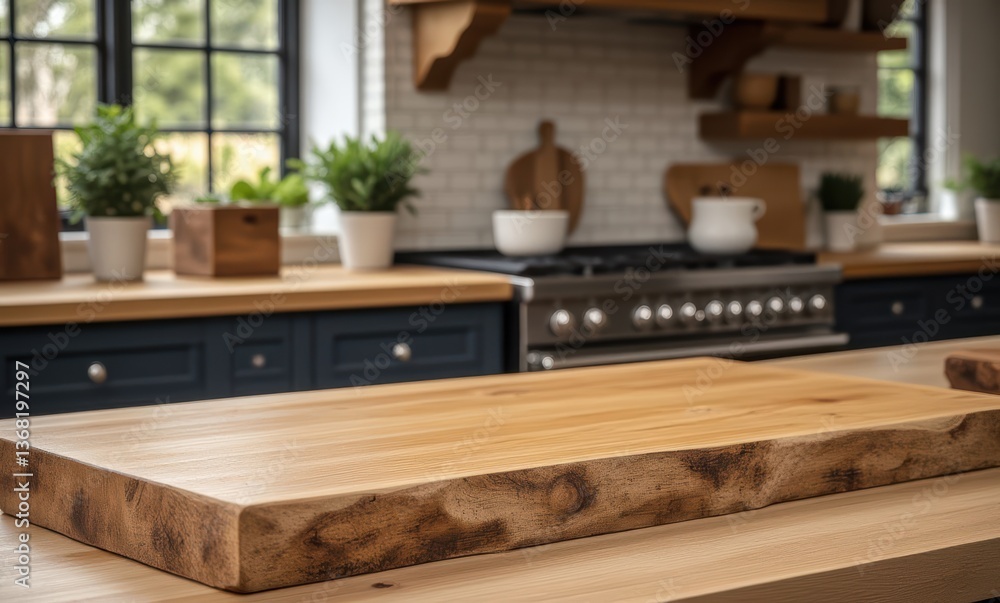 Modern kitchen with wooden accents Modern kitchen with wooden accents