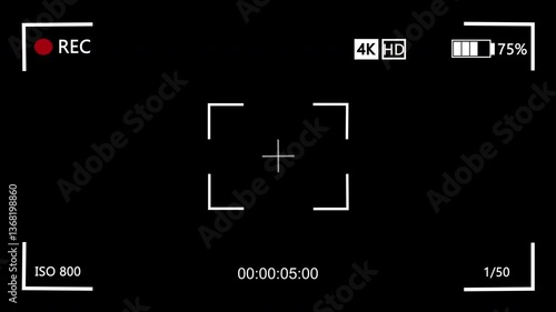Illustrated frame of the video camera screen	
