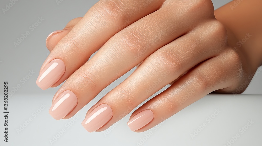 Elegant hand model showcasing nail polish art in minimalist studio beauty close-up modern aesthetic Elegant hand model showcasing nail polish art in minimalist studio beauty close-up modern aesthetic