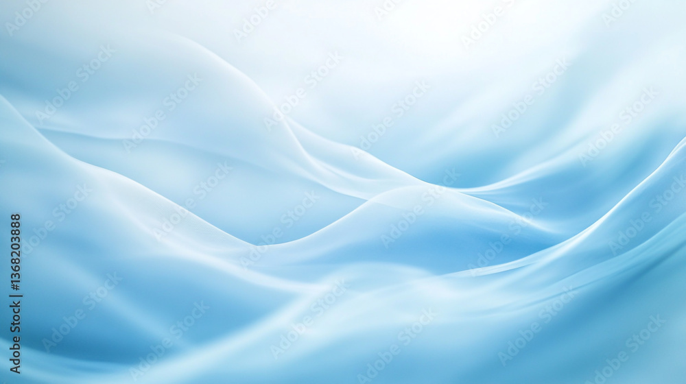 Abstract light blue and white wavy background with soft transitions and smooth flowing curves design Abstract light blue and white wavy background with soft transitions and smooth flowing curves design