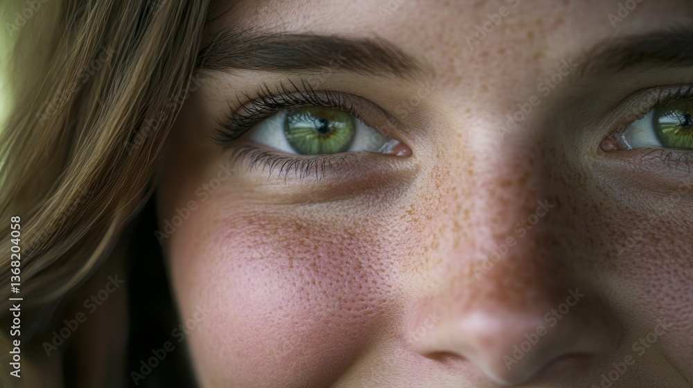 High quality realistic portrait of a smiling young woman with beautiful green eyes and perfect white teeth High quality realistic portrait of a smiling young woman with beautiful green eyes and perfect white teeth