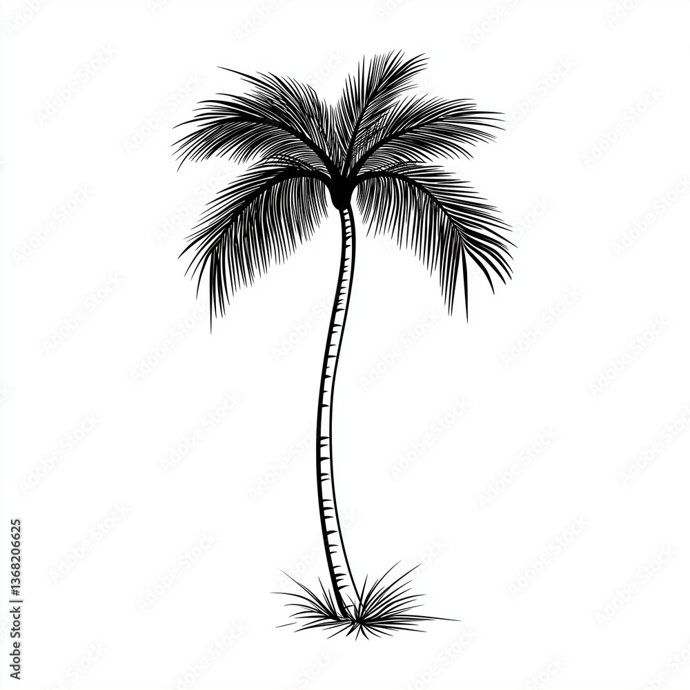 Fototapeta premium silhouette of palm tree