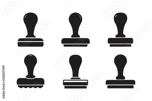 stamp icon vector art silhouette