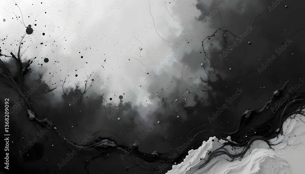 Obraz premium Black minimal background. 