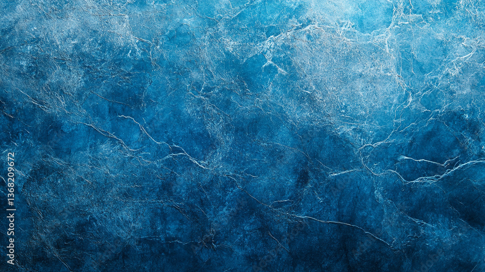 Naklejka premium Abstract blue water surface with intricate patterns and light reflections creating a dynamic texture