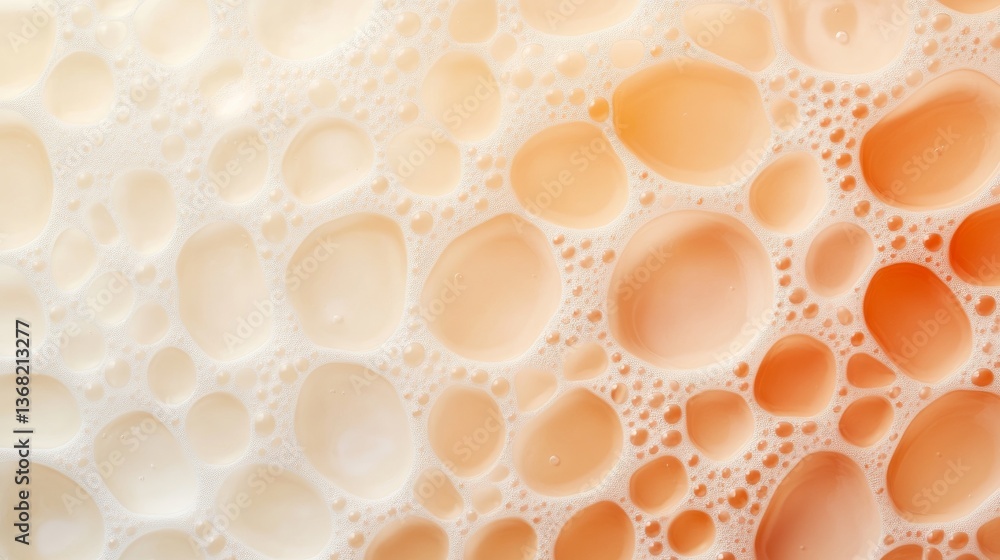 Vibrant Macro of Foam Cells in Red and Golden Amber, Warm and Cool Contrast Vibrant Macro of Foam Cells in Red and Golden Amber, Warm and Cool Contrast