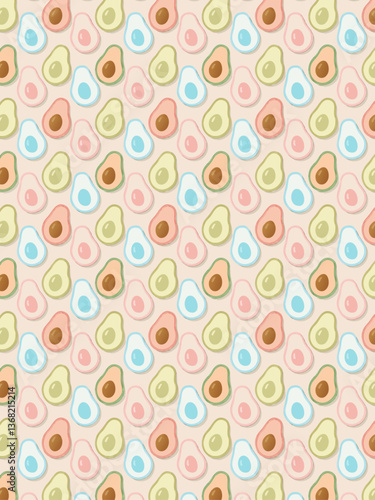 avocat motif pastel