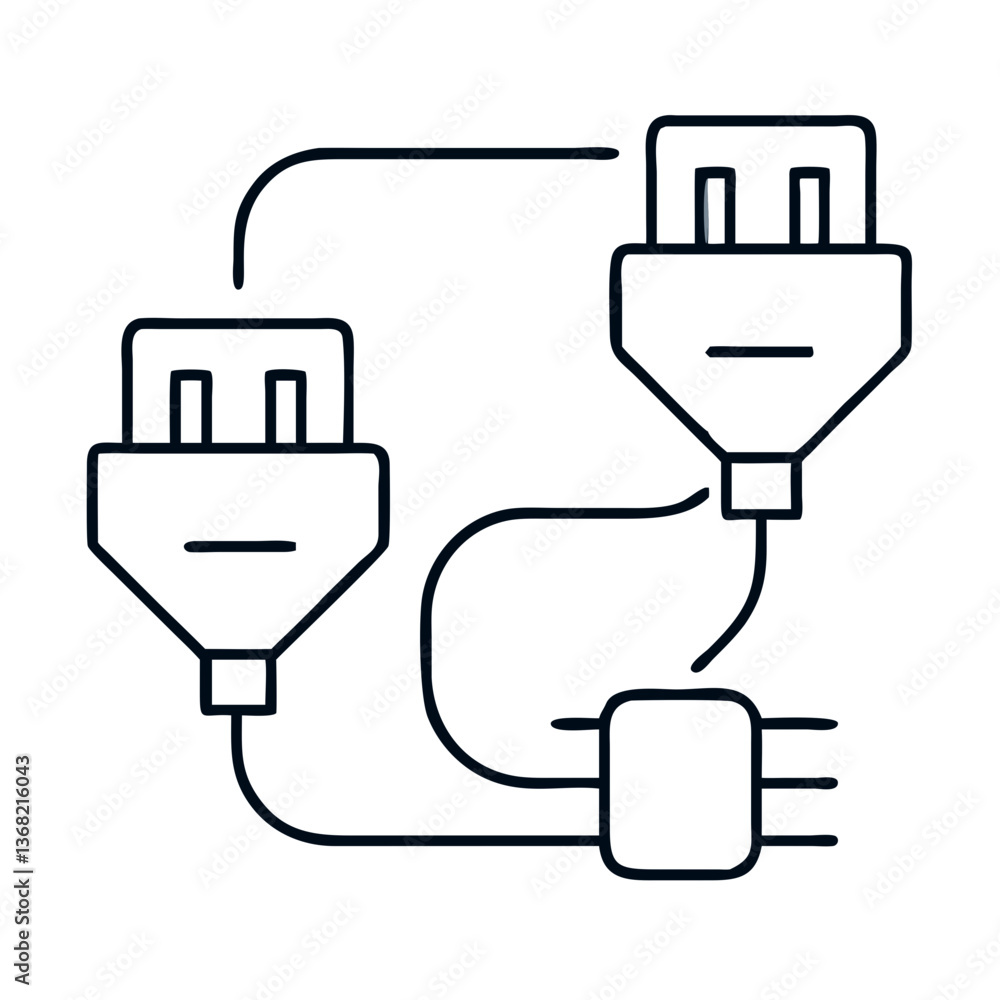 Electrical Cable Management Icon Design Electrical Cable Management Icon Design