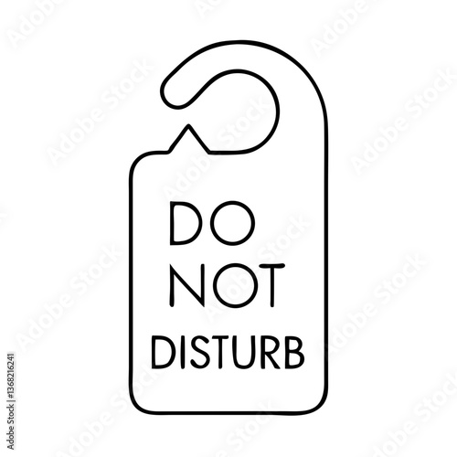 "Do Not Disturb Sign Icon in Minimal Style"  