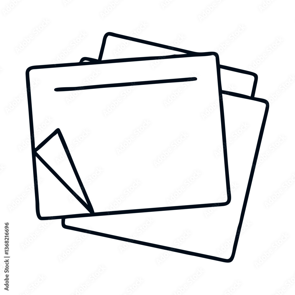 Icon of sticky notes in a simple design Icon of sticky notes in a simple design