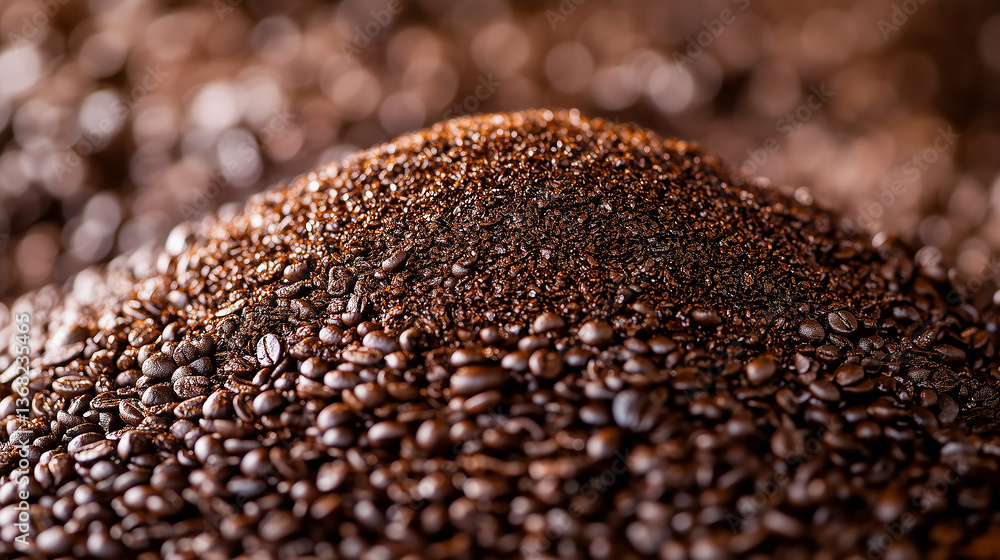 A pile of coffee beans with a lot of small brown specks A pile of coffee beans with a lot of small brown specks