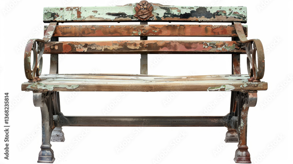 Fototapeta premium wooden park bench