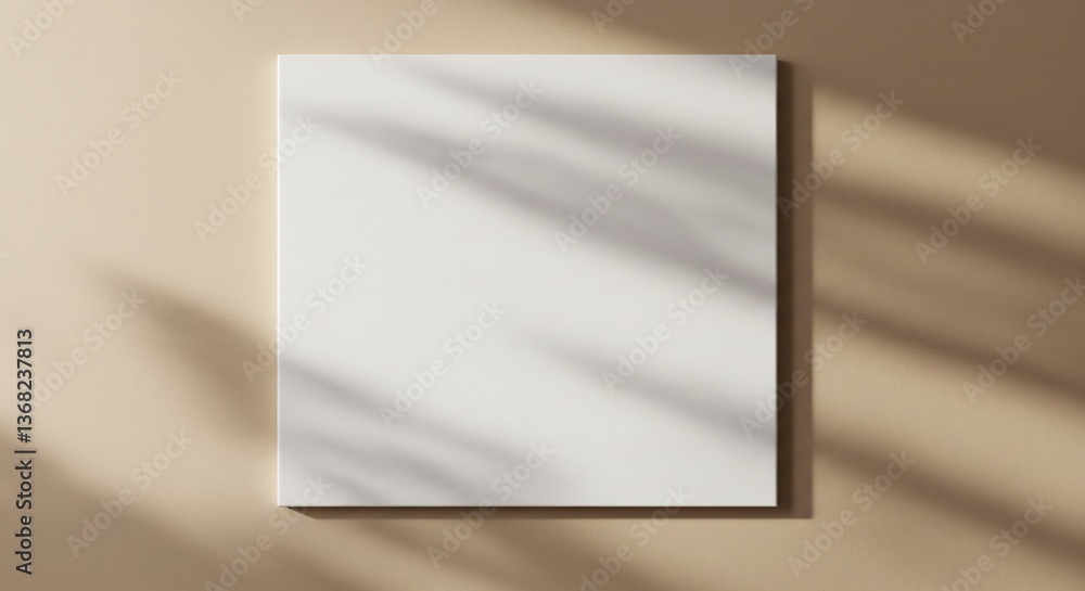 Soft light gently casts shadows on blank paper. AI Generated Soft light gently casts shadows on blank paper. AI Generated