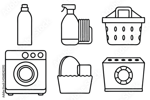 Washing Line Art Illustration Inspired by Nature’s Beauty