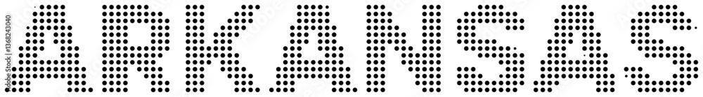 Arkansas Black Dot Text with Transparent Background Arkansas Black Dot Text with Transparent Background