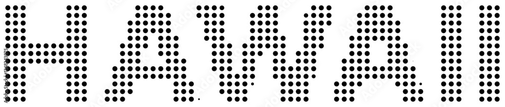 Hawaii Black Dot Text with Transparent Background Hawaii Black Dot Text with Transparent Background