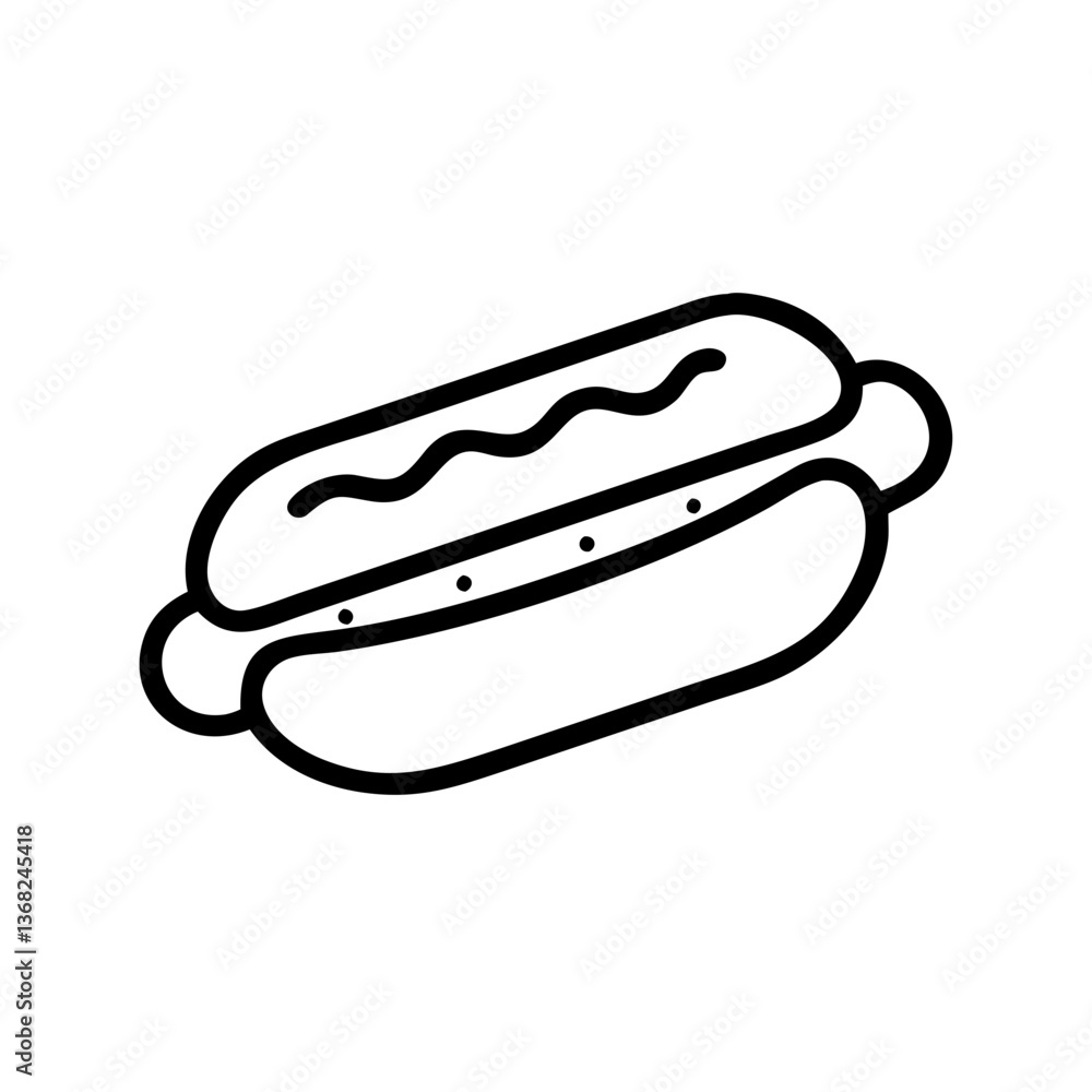 Naklejka premium Hotdog