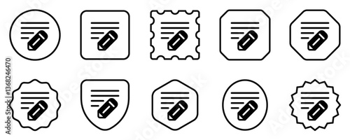 Editable pencil, writing vector icon. Email, text, app. Part of a big icon set family. Perfect for web and app interfaces, presentations, infographics, etc