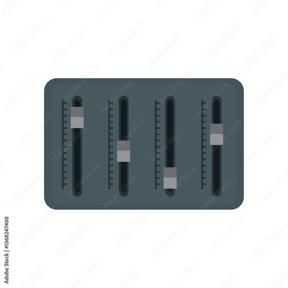 Vector Illustration of Audio Faders - Sound Mixer Controls Icon Vector Illustration of Audio Faders - Sound Mixer Controls Icon