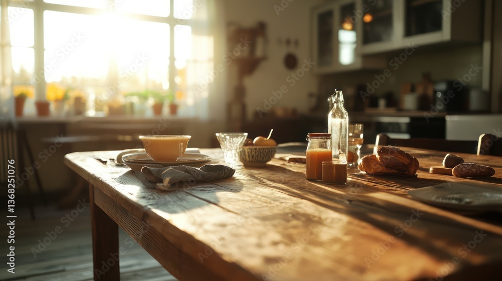 Sunny Kitchen Table Breakfast Sunny Kitchen Table Breakfast