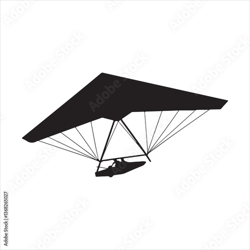 Hang Glider black silhouette
