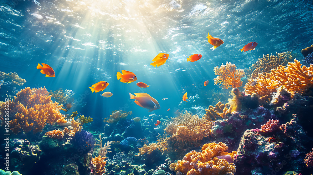 Naklejka premium Life on the Reef